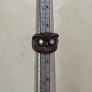 Vintage owl copper ring.
